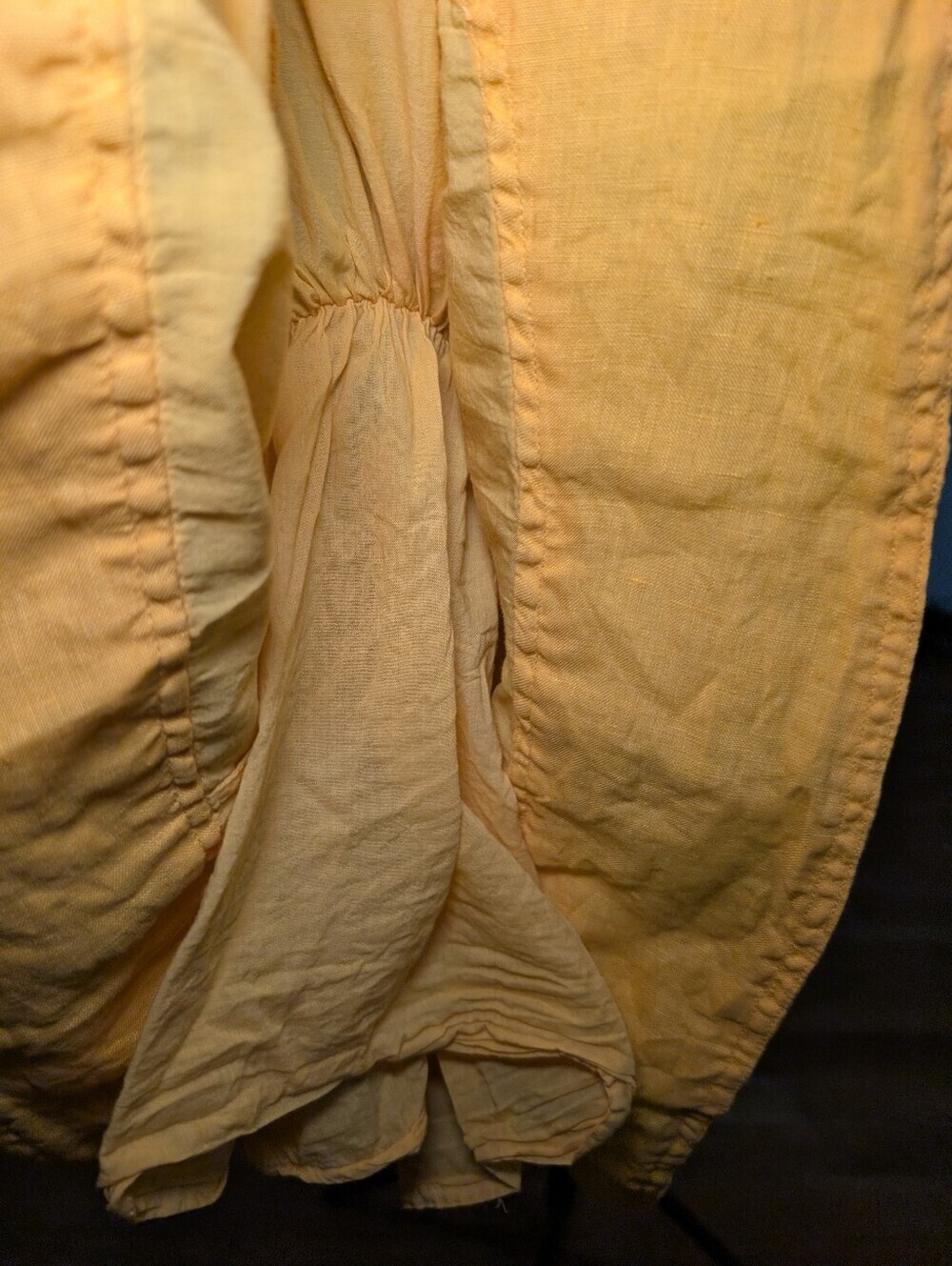 Bright Mustard Yellow Spaghetti Strap Peplum Top - Picture 7 of 7